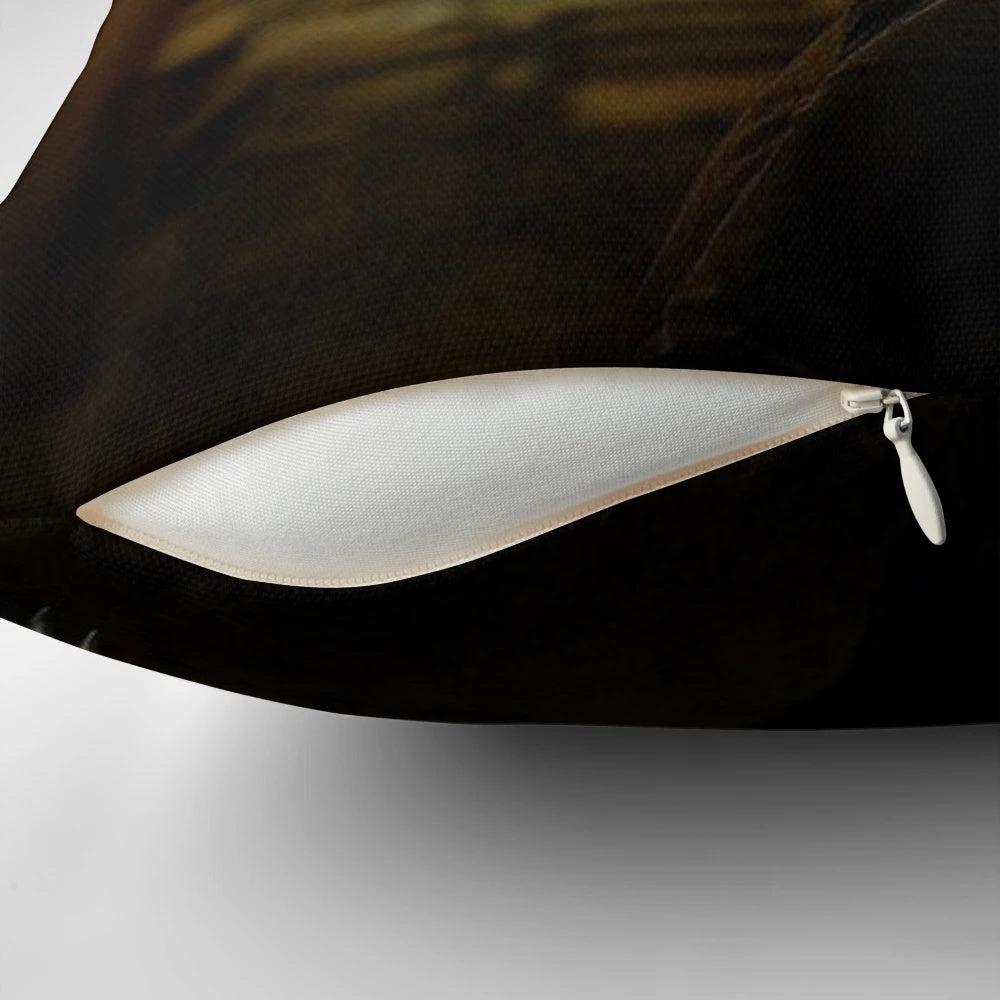 Hugh Jackman, the legendary actor known for his roles as Wolverine and Logan, featured on a custom pillow.