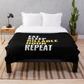 Funny Billable Hour Repeat Plush Blanket for Lawyers and Legal Professionals