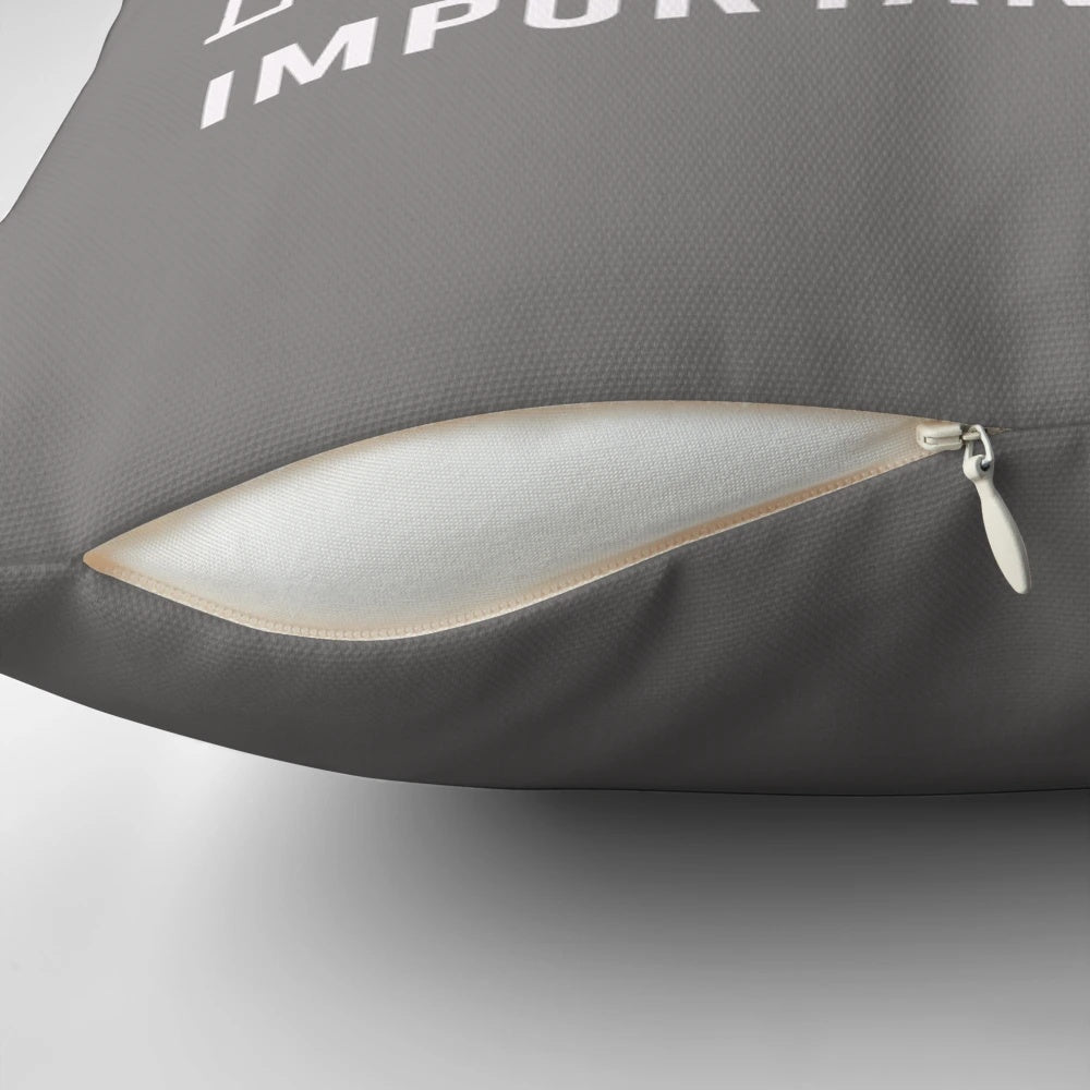Funny golf-themed decorative throw pillow with quote about important choices in life