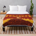 Plush blanket featuring a humorous and legendary goose design