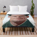 A plush blanket featuring the John Xina meme