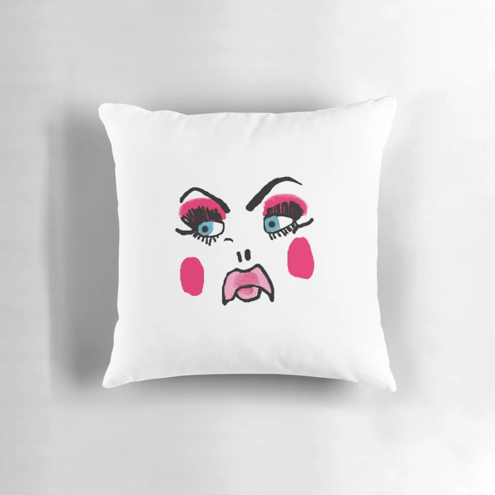 Lil Poundcake inspired plush pillow featuring a colorful, whimsical design