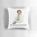 Plush Mr. G-themed pillow with a fun, comedic design