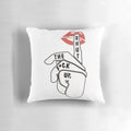 Funny and sarcastic "Shut The Fuck Up" throw pillow for home decor