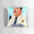 Paul Blart Mall Cop themed throw pillow featuring the beloved character