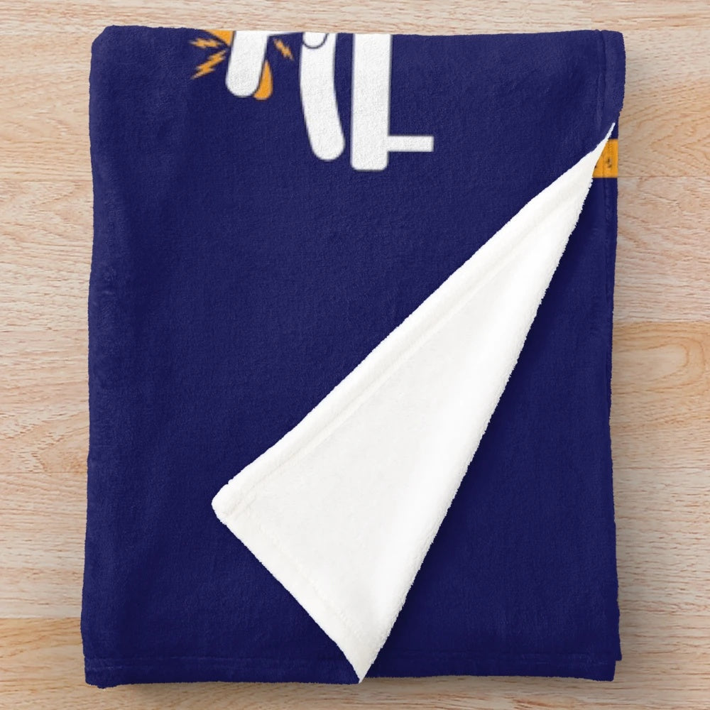 Plush blanket with a funny physical therapist design and the text "I Get Paid to Hurt People