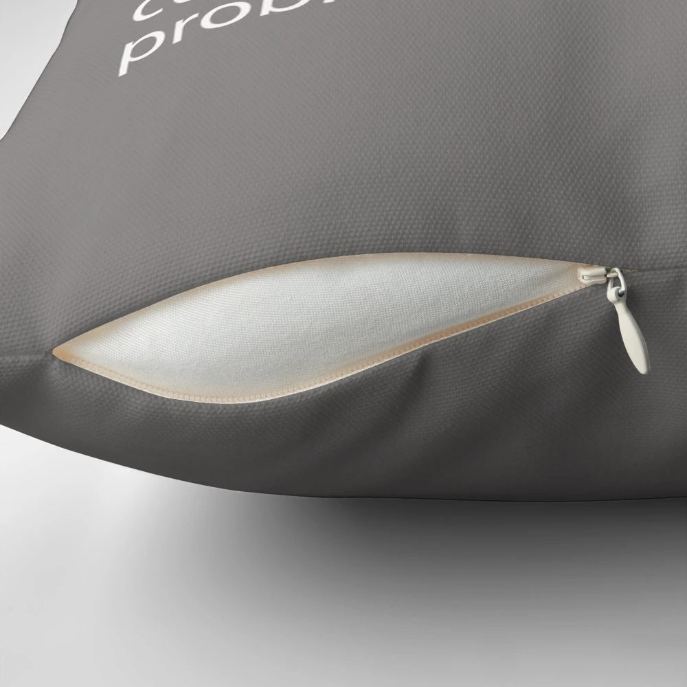 Funny retirement-themed pillow with a lighthearted message