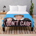 She Doesn't Care" Plush Blanket featuring a pop culture inspired design