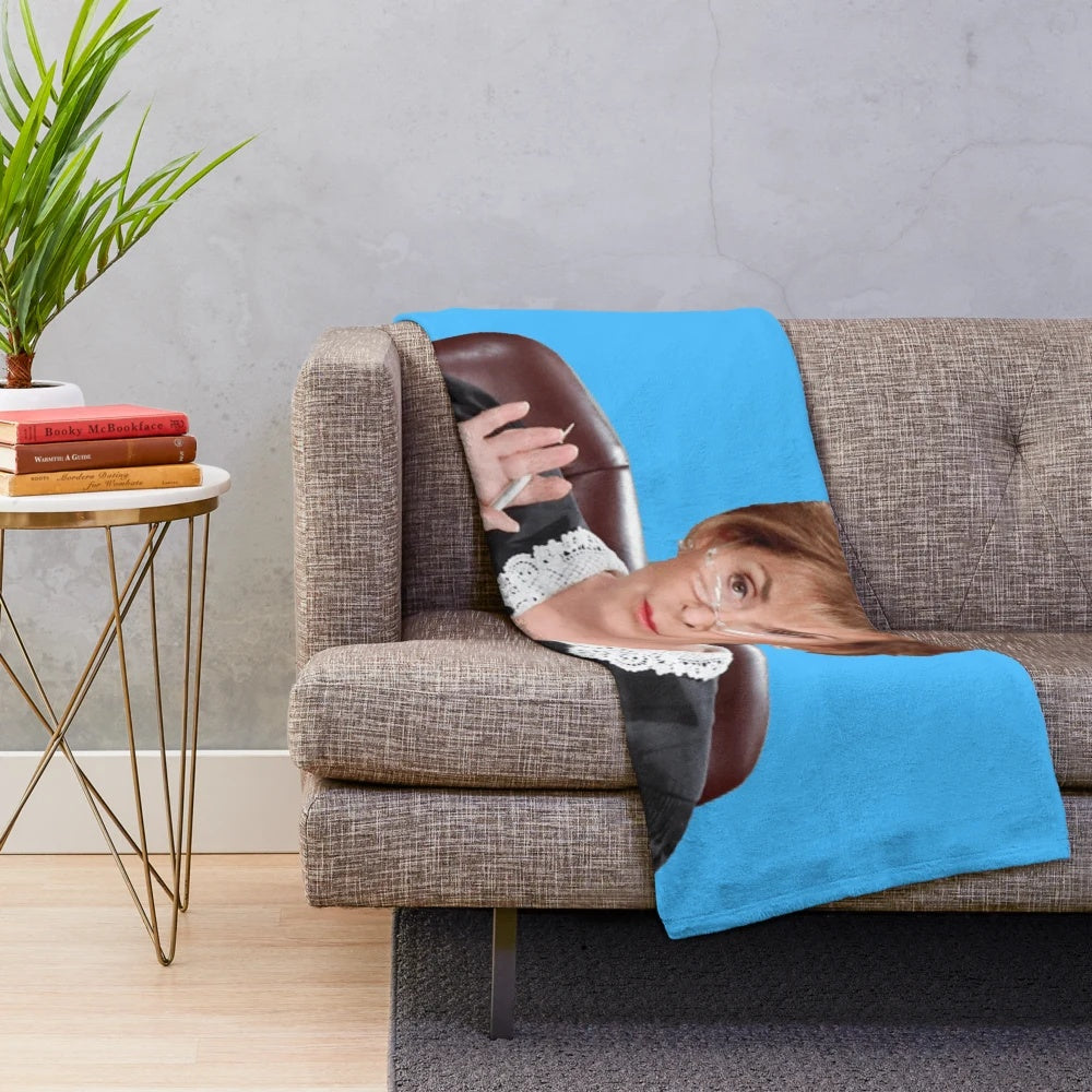 She Doesn't Care" Plush Blanket featuring a pop culture inspired design