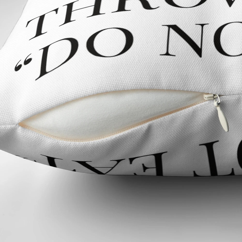 Silica gel-themed decorative pillow with a funny, sarcastic design.