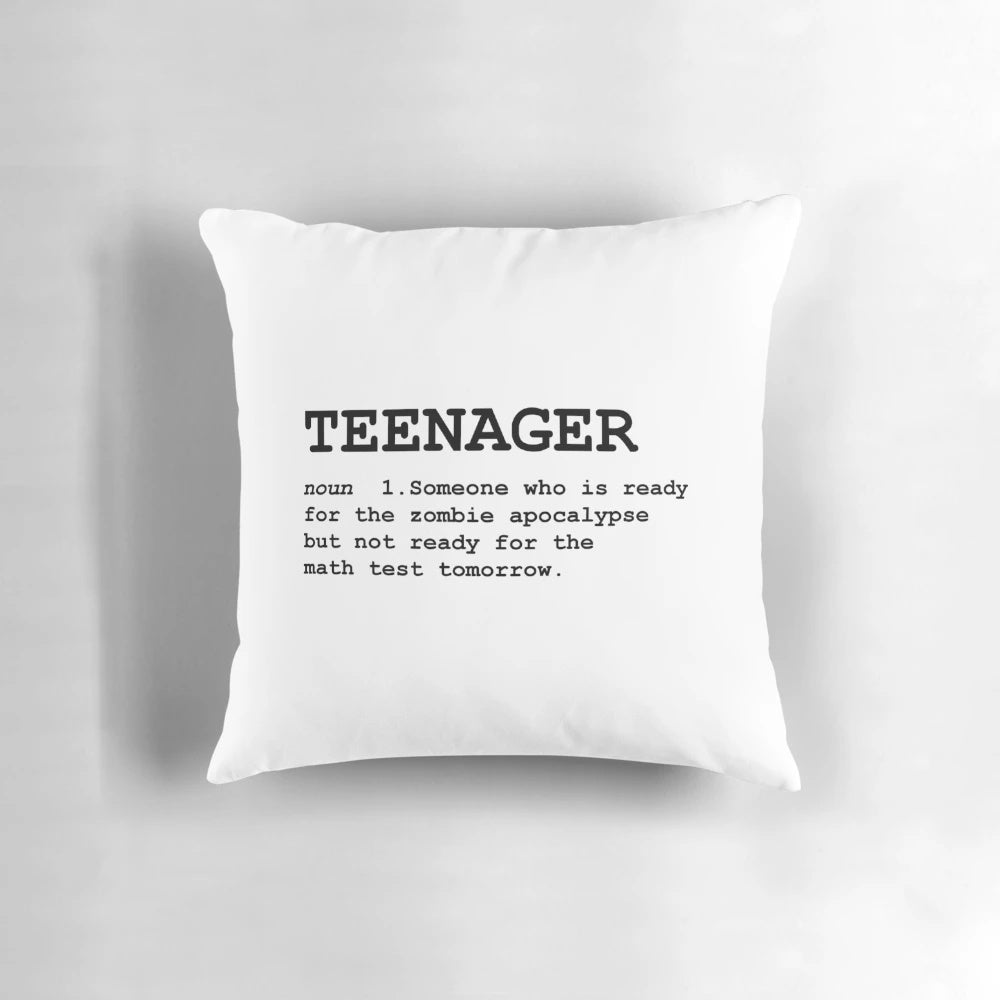 Teenager Definition Pillow with Funny and Humorous Graphic