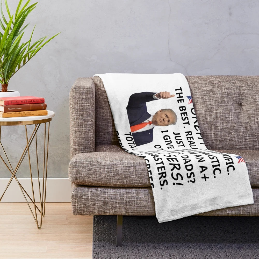Funny Trump Inspired Plush Blanket