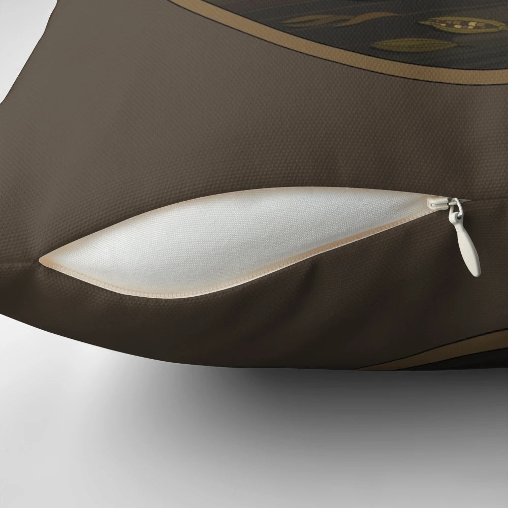 Pillow featuring a dancing cat design from the TV show Over the Garden Wall