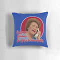 Hyacinth Bucket Inspired Pillow with Floral Embroidery