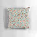 Colorful hyena pattern printed on a soft, plush pillow