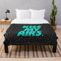 Plush blanket featuring a hypebeast-inspired design