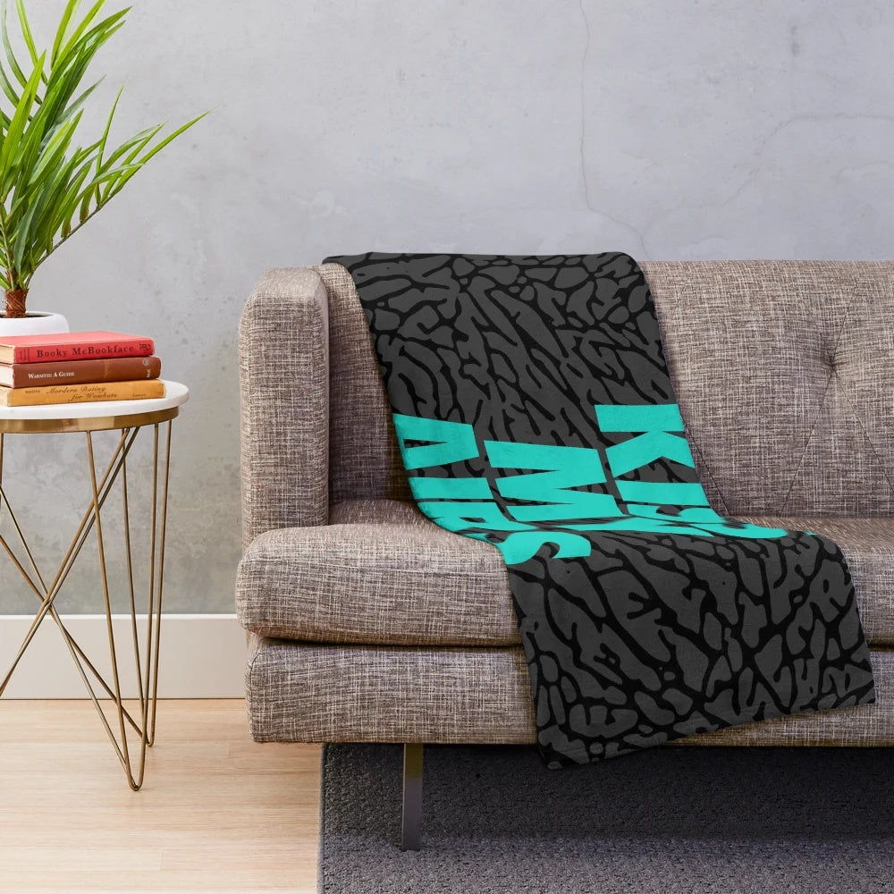 Plush blanket featuring a hypebeast-inspired design