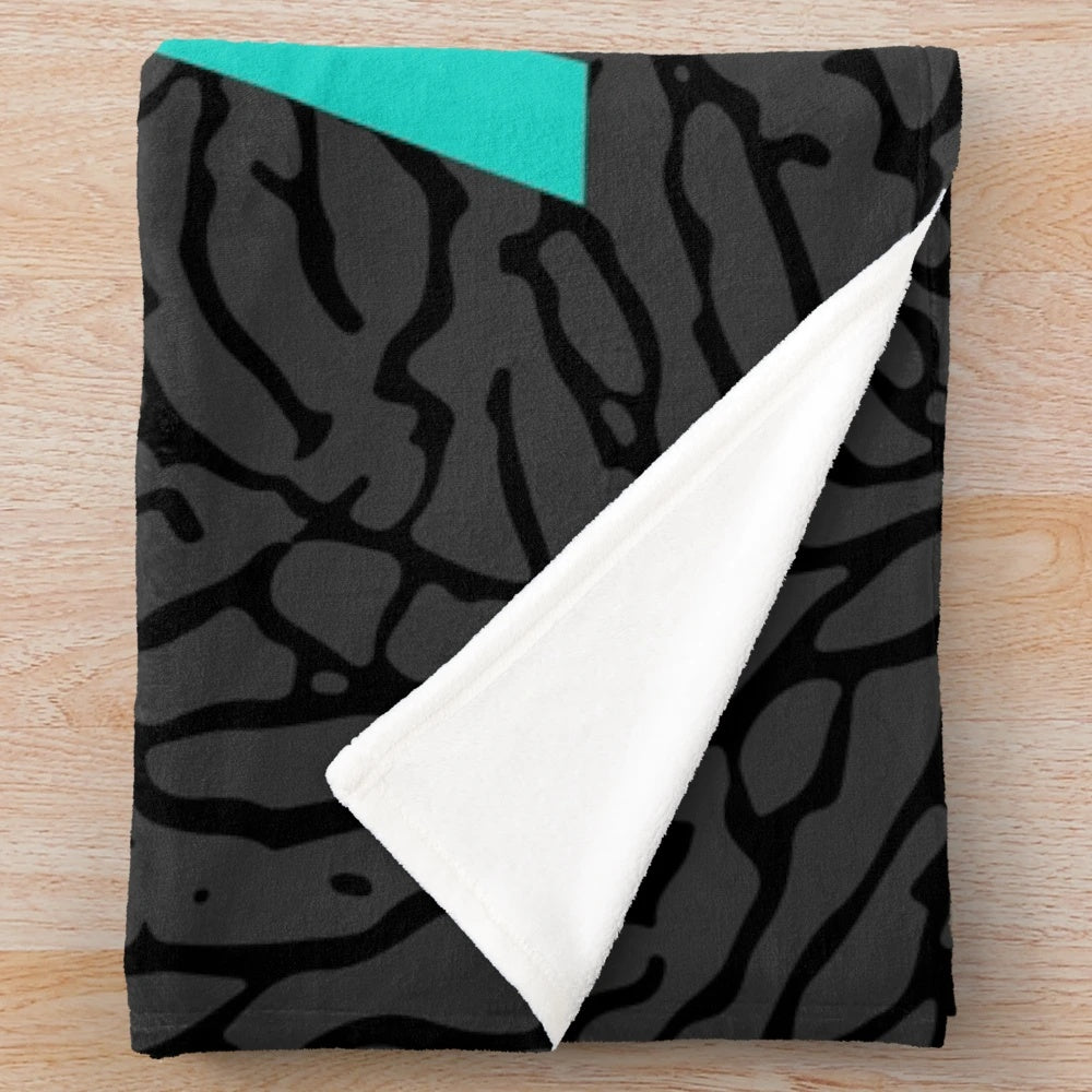 Plush blanket featuring a hypebeast-inspired design
