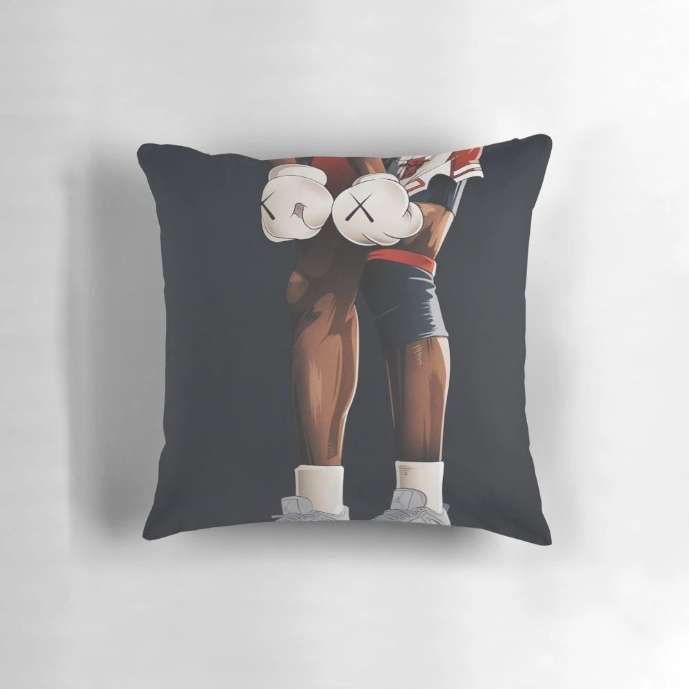 Hypebeast sneaker pillow featuring a stylish, artistic design for a trendy, aesthetic room