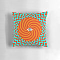 Vibrant psychedelic eye pillow with a mesmerizing geometric pattern for a hypnotic optical illusion effect.