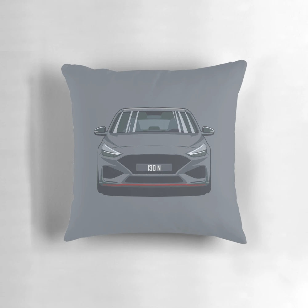 Hyundai i30 N high-performance turbo race car vector drawing pillow