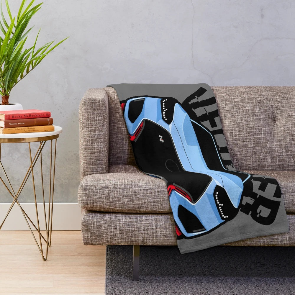 Hyundai Veloster N inspired plush blanket for car enthusiasts