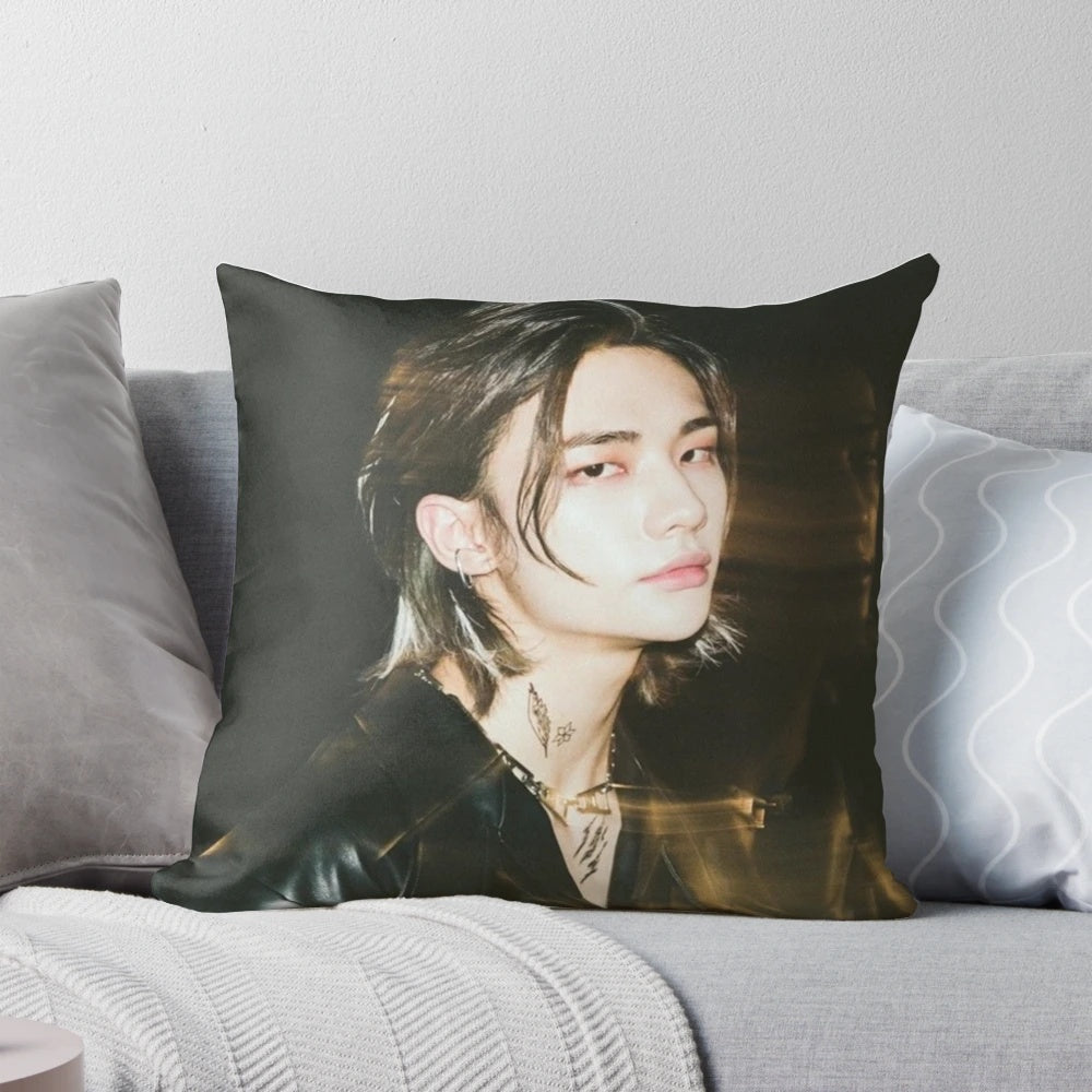 Hyunjin-inspired Stray Kids pillow featuring the K-pop idol's image