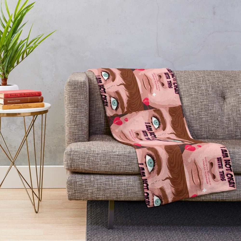 I Am Not Okay with This" inspired plush blanket featuring the show's protagonist Sydney Novak