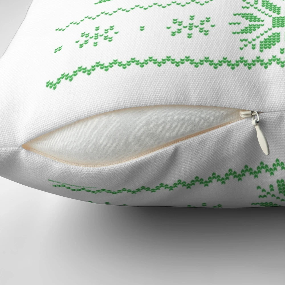 I Don't Know, Margo!" Christmas Vacation themed green throw pillow with Chevy Chase movie quote