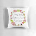 Isaiah 46:4 Christian Bible Verse Floral Pillow