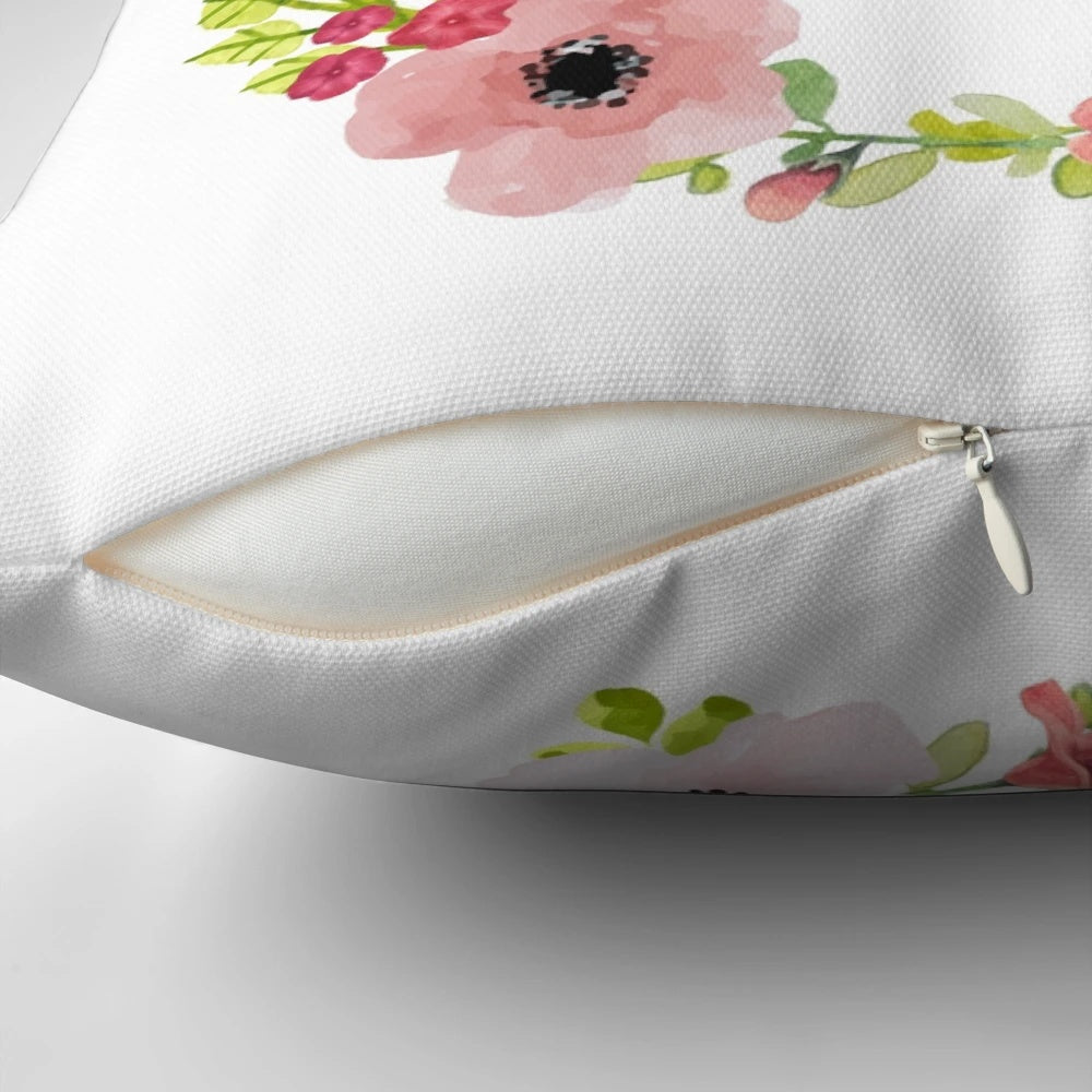 Isaiah 46:4 Christian Bible Verse Floral Pillow