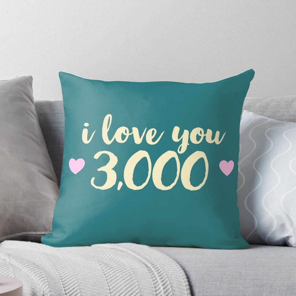 "I Love You 3,000" Avengers Endgame-inspired Tony Stark pillow