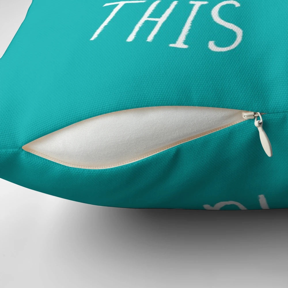 I Love You This Much" Cute and Funny Plush Pillow with Cartoon Cat and Bird Design