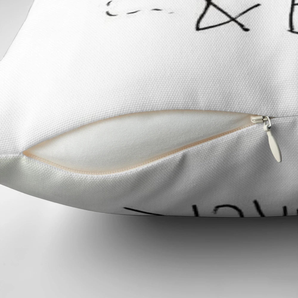 I Love You to the Moon and Back" custom pillow with a moon and heart design