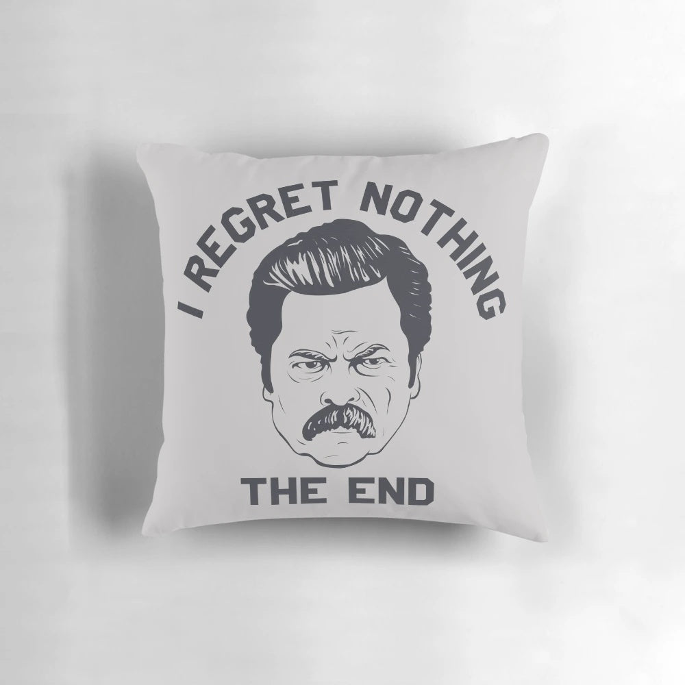 I Regret Nothing" Ron Swanson Pillow from Parks and Recreation