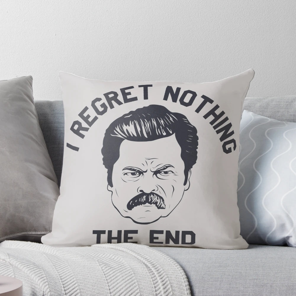 I Regret Nothing" Ron Swanson Pillow from Parks and Recreation