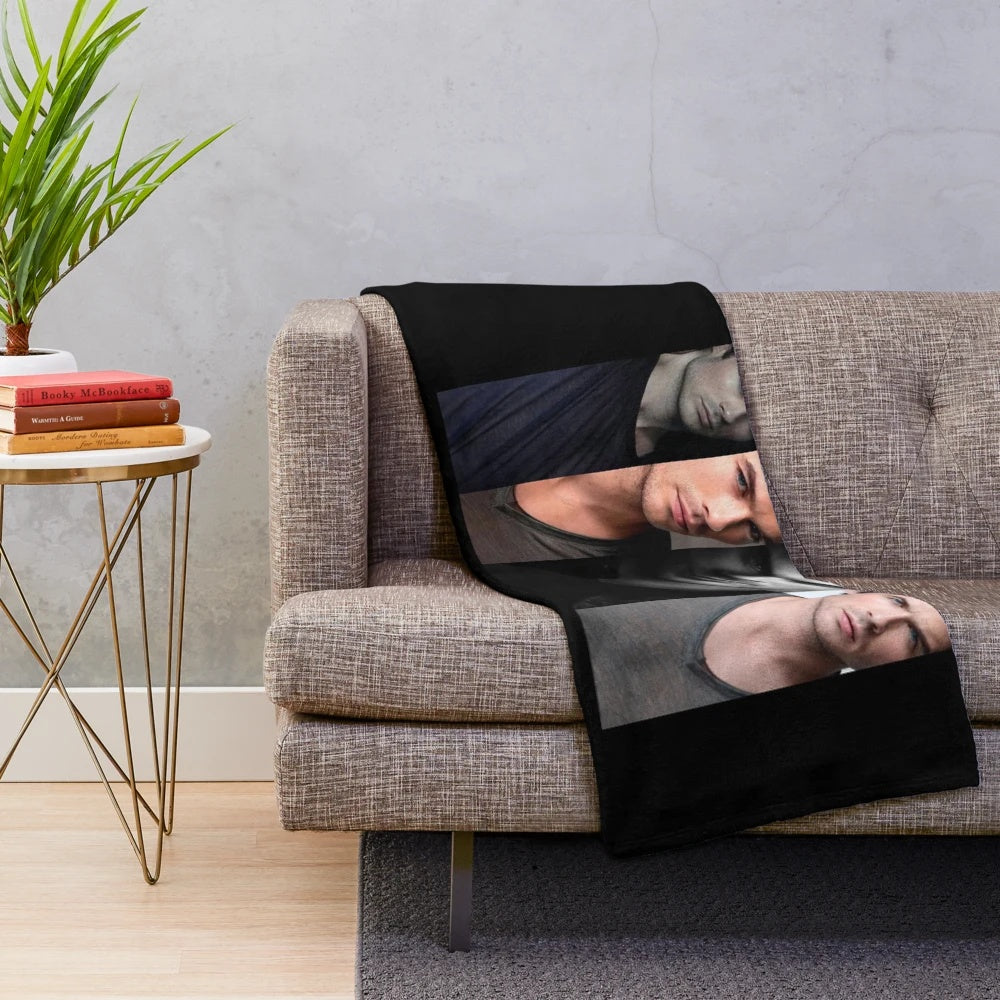 Ian Somerhalder Plush Blanket with Damon Salvatore from Vampire Diaries