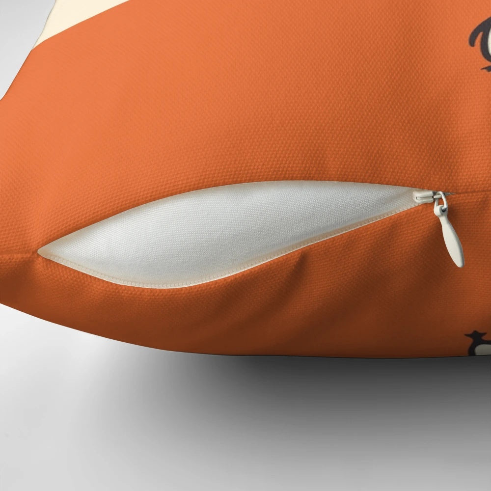 Pillow featuring the iconic book cover design of George Orwell's 1984 from the Penguin Classics series