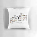 Plush pillow featuring the iconic 495 Grove Street address from the popular TV show Friends.