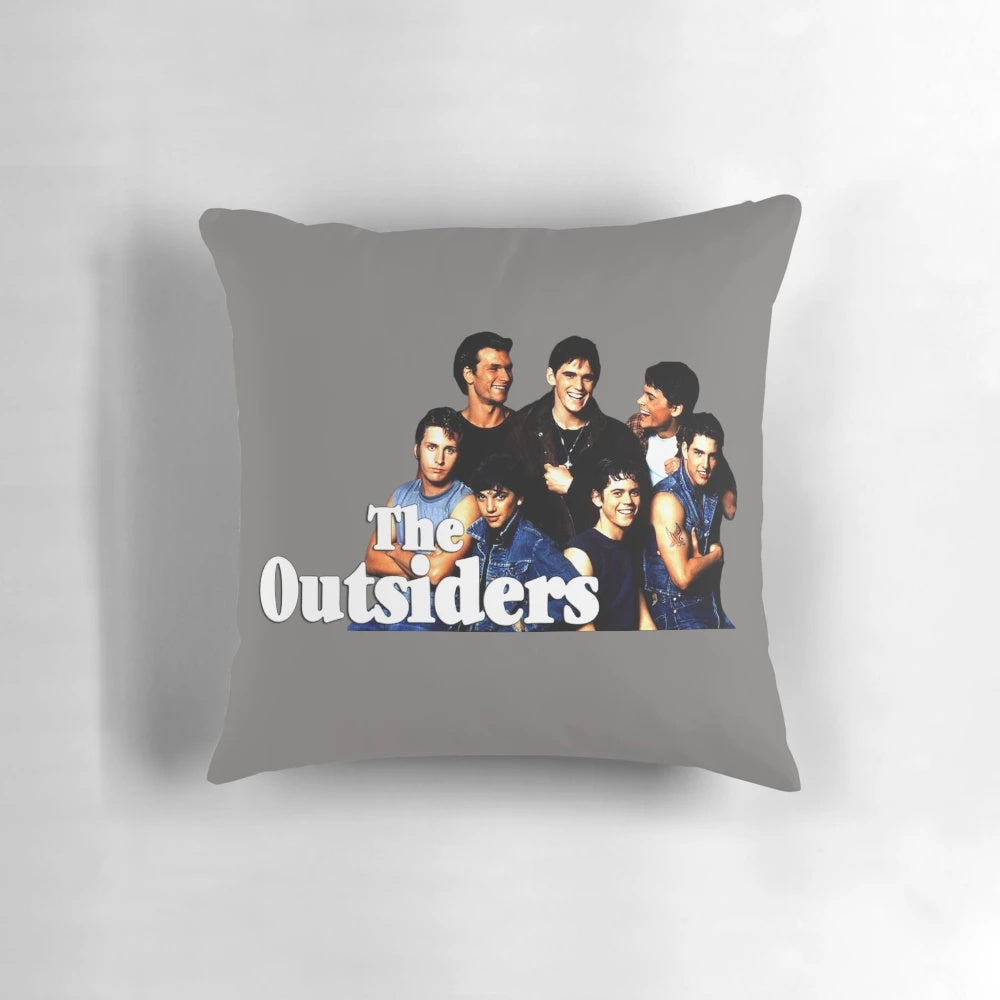 Plush pillow featuring characters from the classic 1983 film "The Outsiders