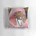 Vibrant pink 90s inspired pillow featuring a stylized 'Killa Cam' design, a nod to iconic hip hop culture.