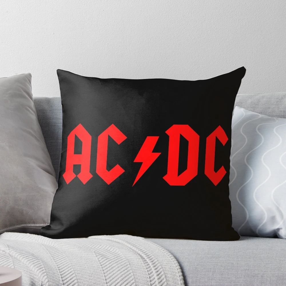 AC/DC Back in Black Themed Pillow, Rock Band Merchandise