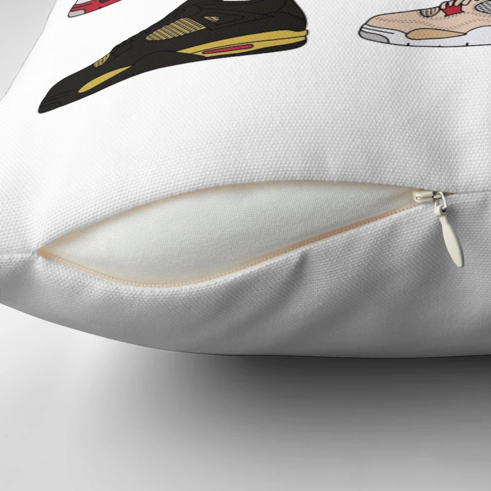 Air Jordan IV (4) Sneaker Pillow in Red and Black Color