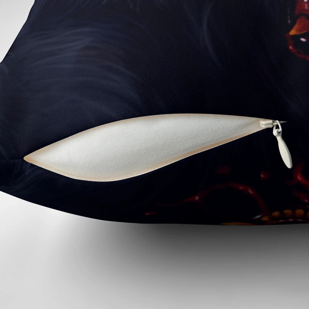 Pillow featuring a werewolf design inspired by the classic horror film "American Werewolf in London