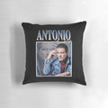 Soft, plush pillow featuring the image of renowned actor Antonio Banderas