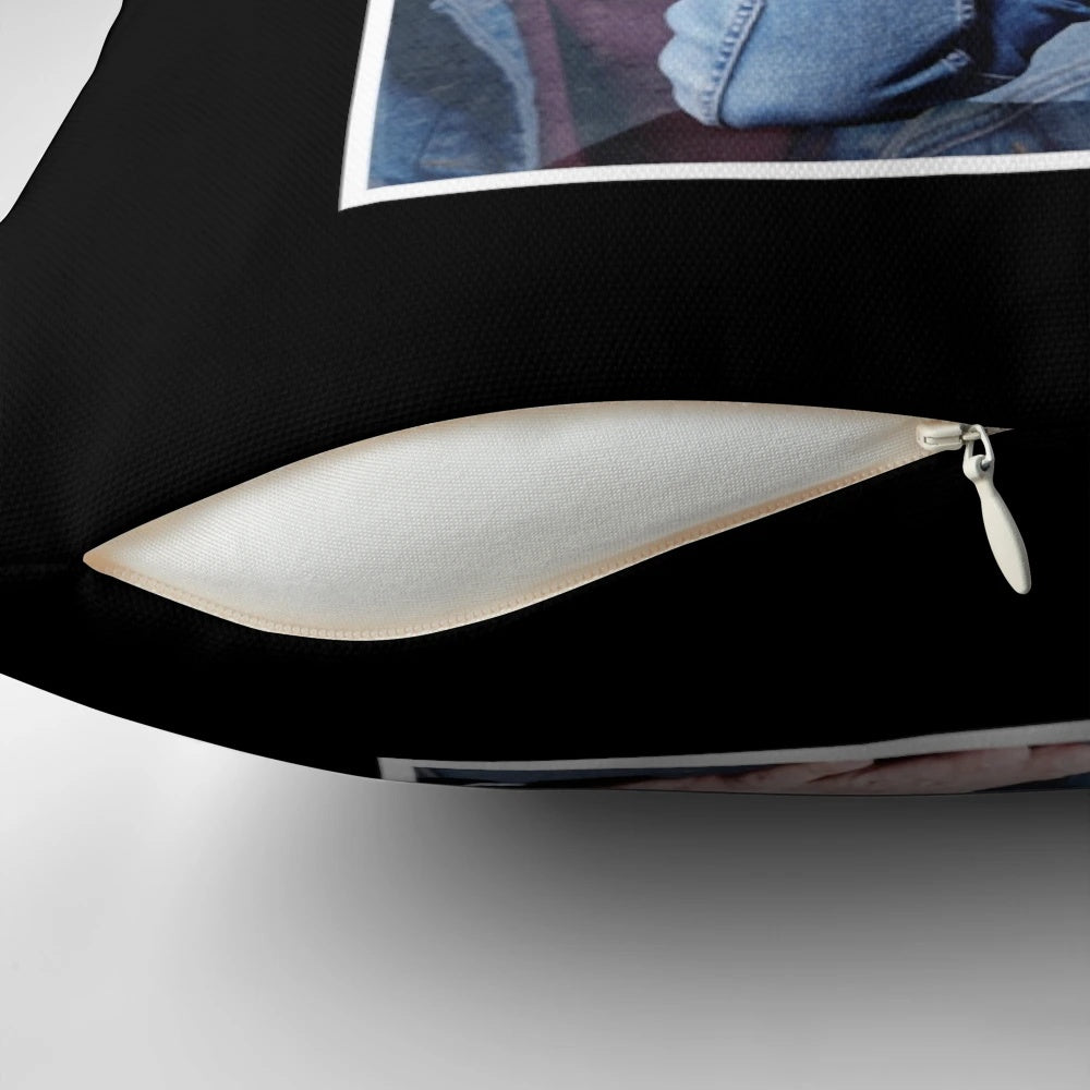 Soft, plush pillow featuring the image of renowned actor Antonio Banderas