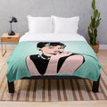Audrey Hepburn Pop Art Plush Blanket