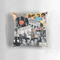 Colorful and vibrant Beatles-inspired decorative pillow