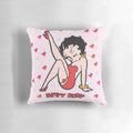 A colorful Betty Boop-themed plush throw pillow featuring the iconic cartoon character.