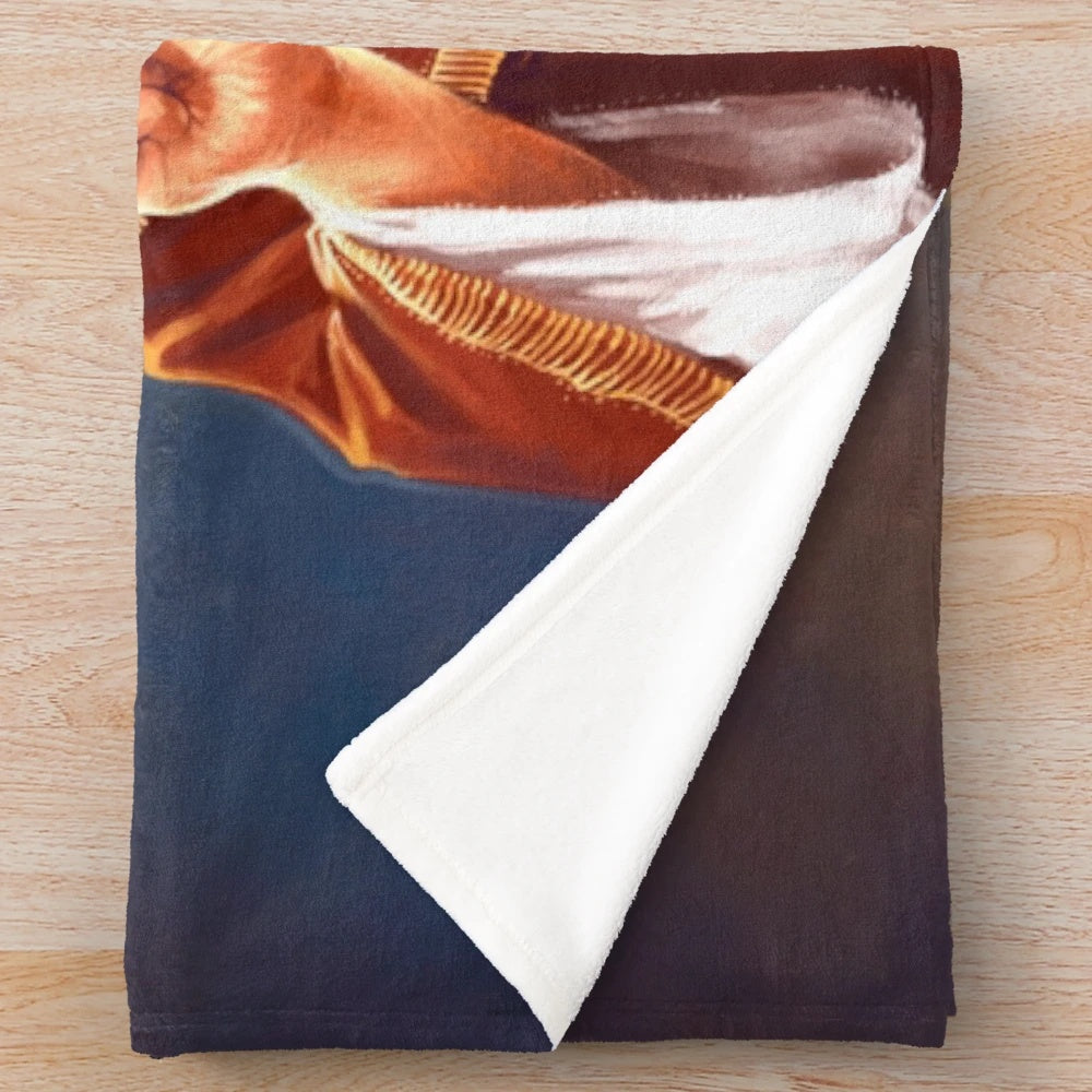 Bill Murray plush blanket featuring a religious-themed pop art portrait of the iconic actor
